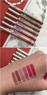 Свотчи карандашей для губ