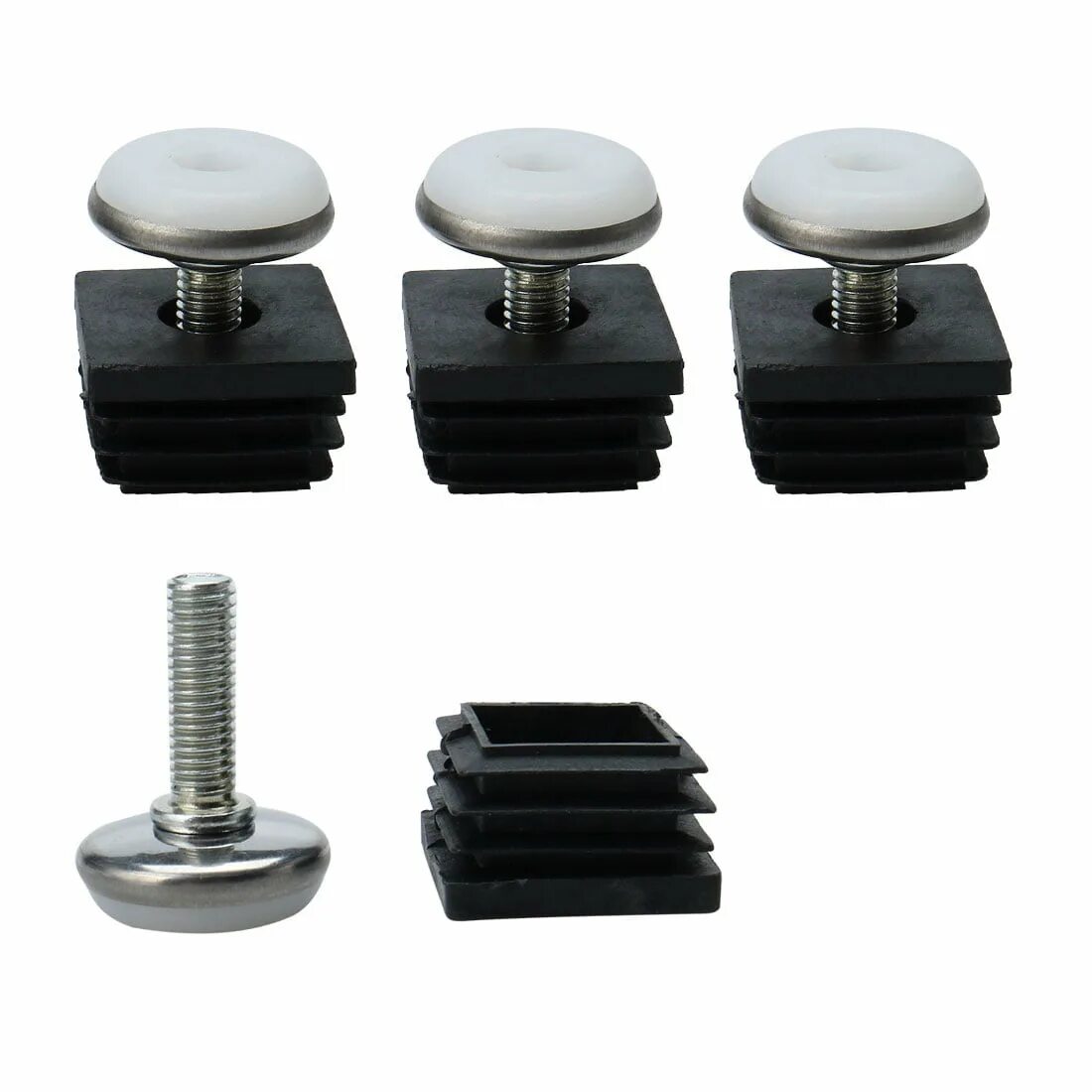 4 X 35 mm Push Fit Square Table Legs Adjustable Levelling Screw feet foot Inserts Poland Franke. 4 X 35 mm Push Fit Square Table Legs Adjustable Levelling Screw feet foot Inserts. Uxcell круглые вставки пятки для ножек. Leveling foot