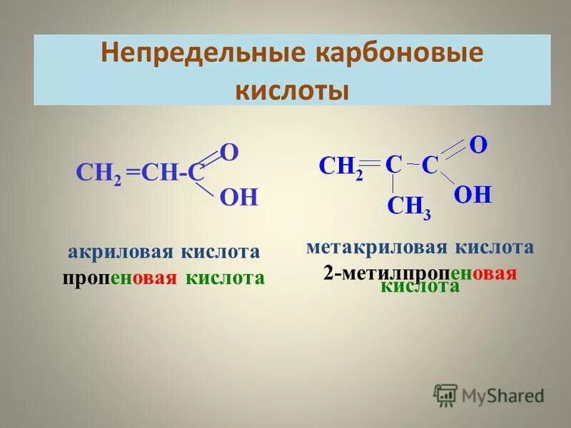 Контрольная по теме карбоновые кислоты