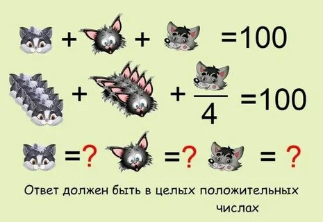 Примеры картинками с ответами