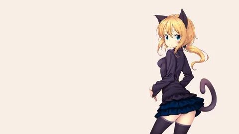 Обои девушки кошки