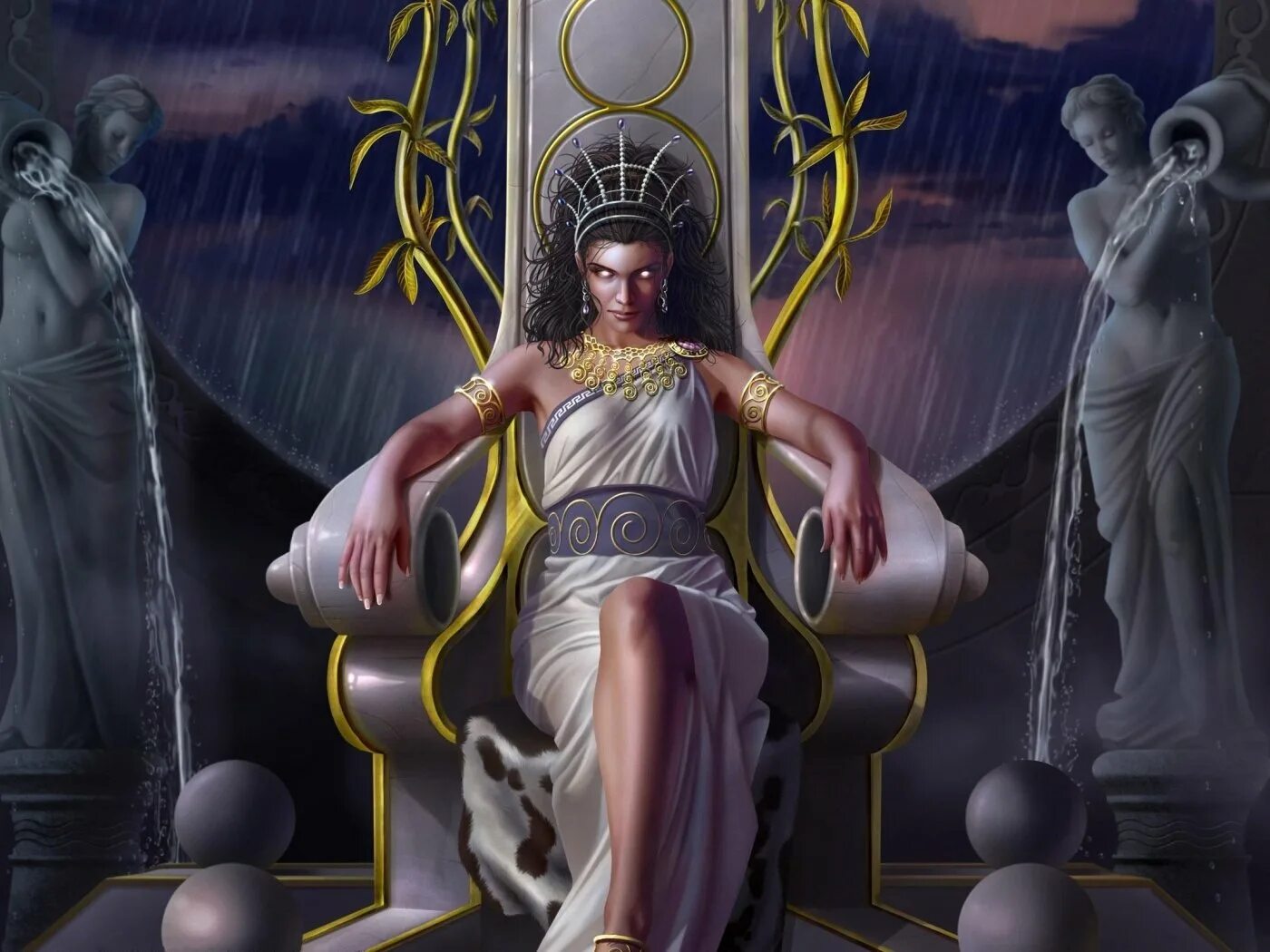 Lyssa goddess of rage. Гера жена зевса. греческая богиня lyssa. тейя титанида. богиня гера сидит на троне.