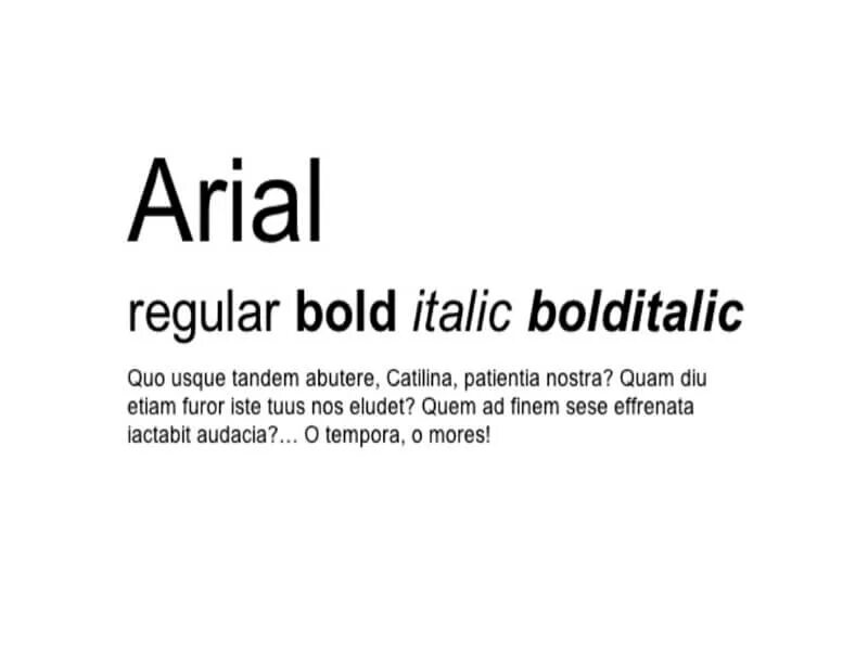 Family arial helvetica sans serif