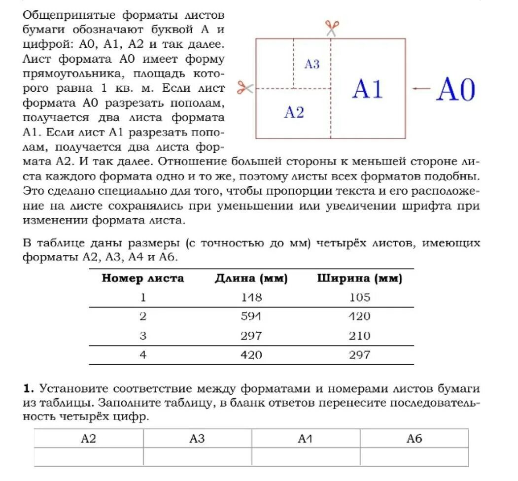 Огэ математика 1 задание бумага. Листы ОГЭ таблица. Задача ОГЭ про листы бумаги. Форматы листов бумаги ОГЭ. Задачки про листы ОГЭ.