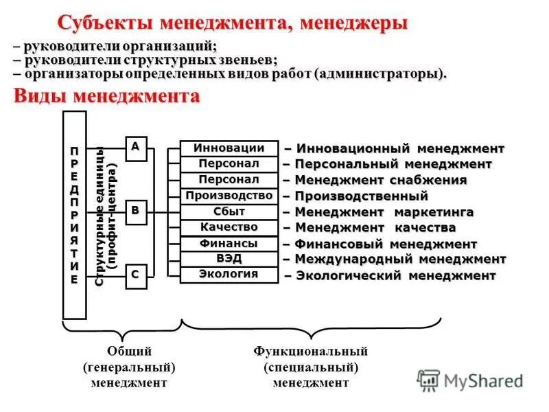 Субъекты управления экономикой. Субъект менеджмента. Субъект управления это в менеджменте. Виды общего менеджмента. Субъектом менеджмента является.