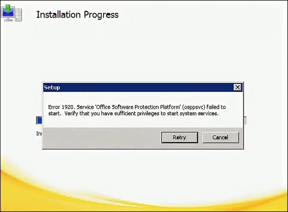 MS Office Proof 2010 ошибка. Microsoft software Protection platform. Verify that you have sufficient Privileges to start System services. Ошибка 1920 при установке Office 2013. Failed to start driver error code 2148204812