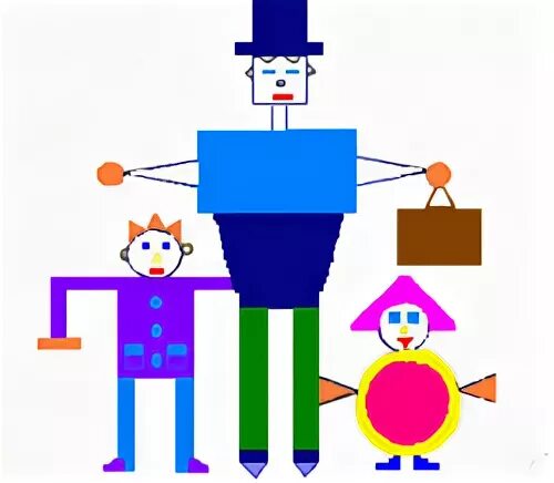 Геометрические клоуны. Семья геометрическими фигурами. Рисунок семьи из геометрических фигур. Клоун из геометрических фигур для детей. Веселые человечки из геометрических фигур.
