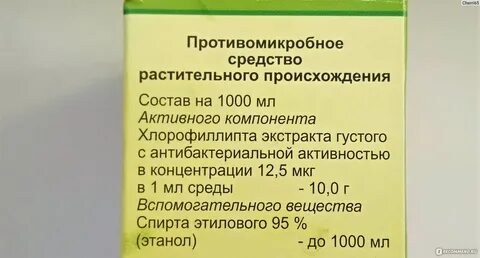 Хлорофиллипт масляный инструкция