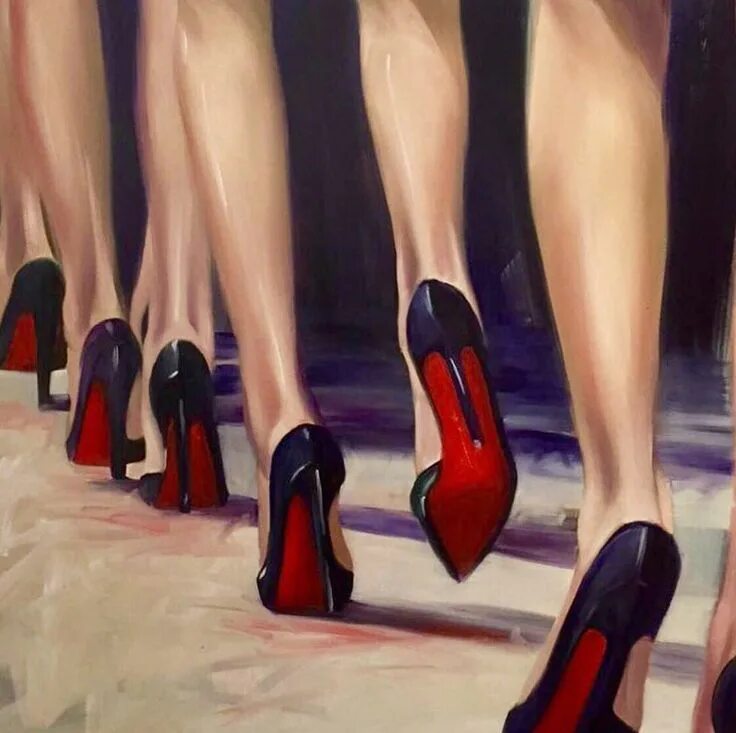 Ноги в арт стиле. Leg painting. Туфельки в живописи. Стопы живопись. Художник laura lee zanghetti сша.