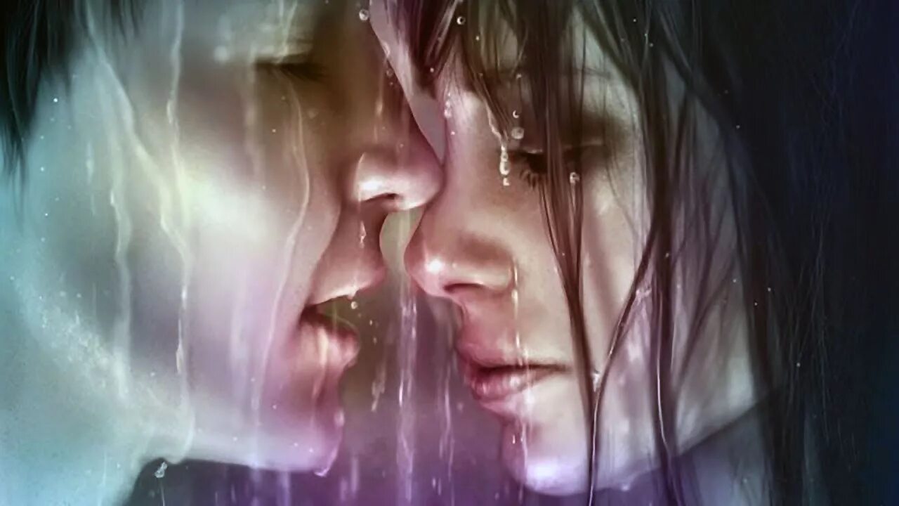 Мужчина и женщина под дождем. Дождь разлука. Расставание фэнтези. Любовь под дождем.