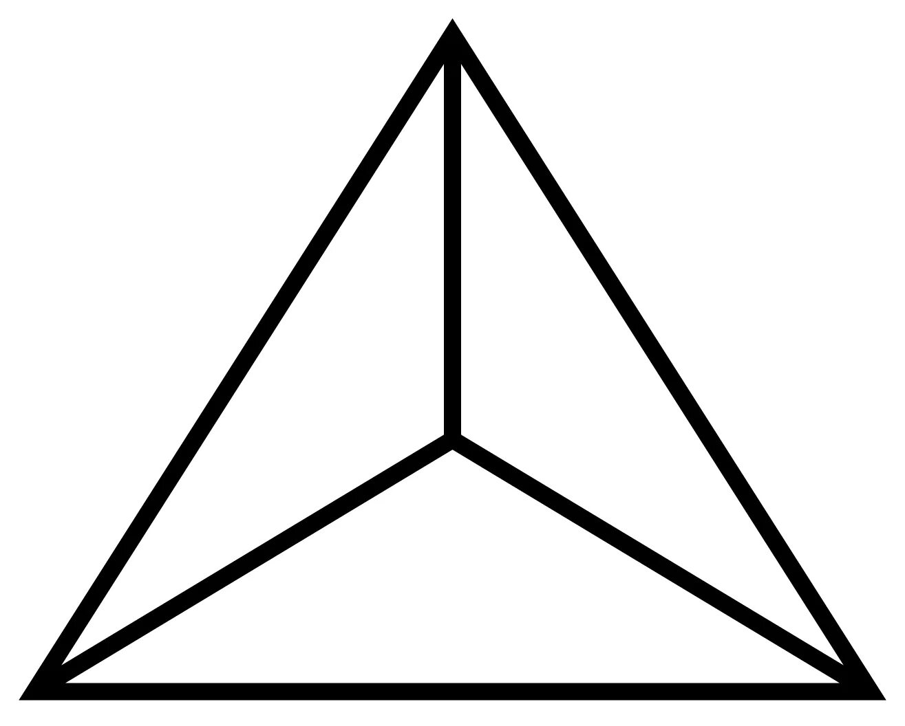 Пирамида равностороннего треугольника. Фигура треугольник. Треугольник в треугольнике. Пирамида символ. Равнобедренный треугольник символ