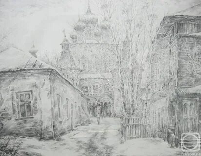 Город зимой графика