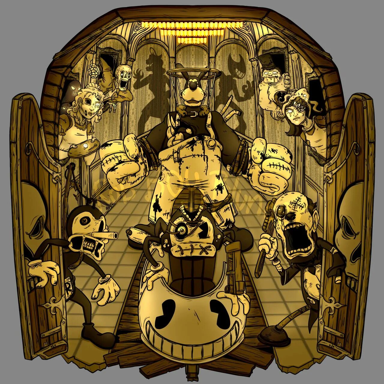 Bendy and the Ink Machine БЕНДИ. Bendy and the Ink Machine арт. БЕНДИ из игры Bendy and the Ink Machine.