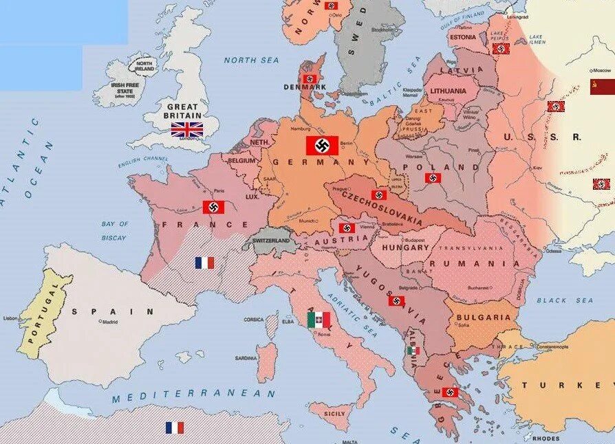 Третий Рейх карта 1941. Территория Германии в 1941. Карта нацистской Германии. Карта завоеваний Гитлера. Какие государства были фашистскими