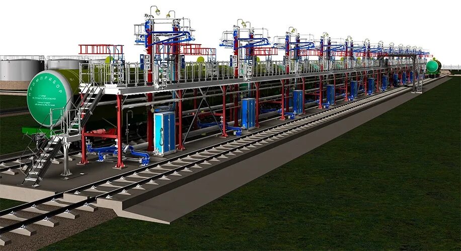 Эстакада железнодорожная сливоналивная