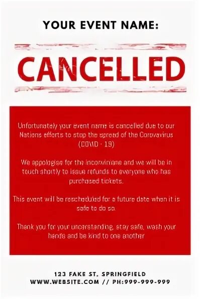 Event cancel. Cancellation of events. sorry, this event was cancelled на bixland.