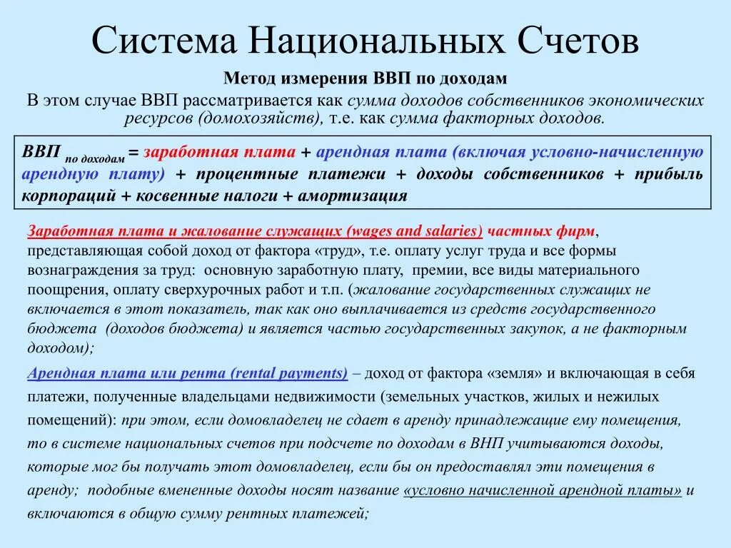 В системе национальных счетов отражены. В системе национальных счетов отражены