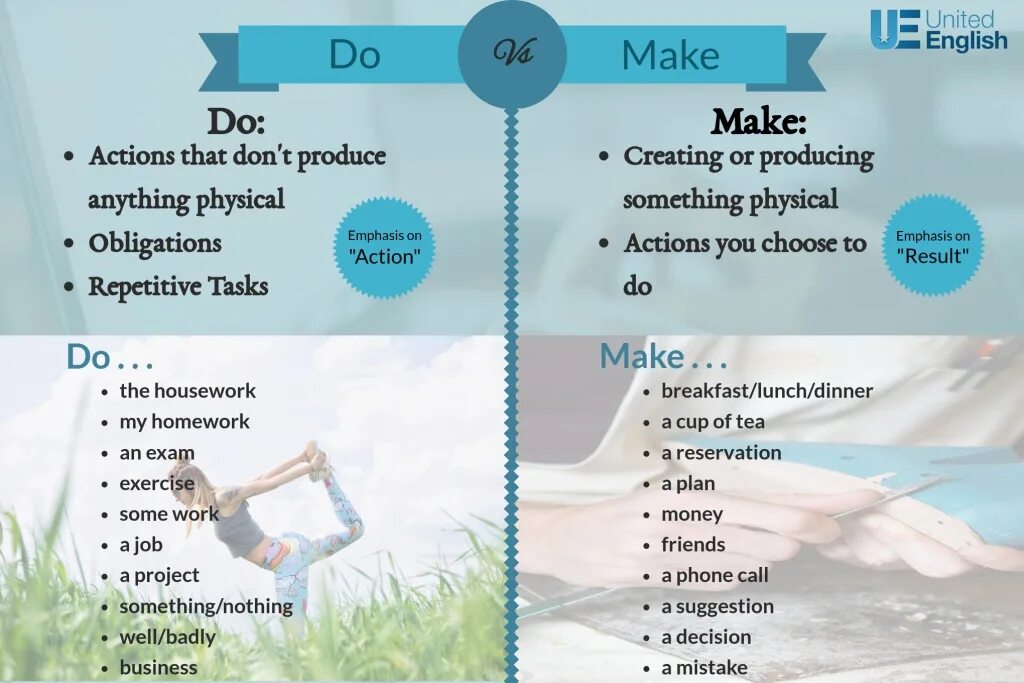Do promise or make. Make do правило. фразы с глаголами do и make. to make to do правило. make do разница.