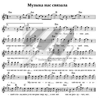 Популярные ноты для синтезатора