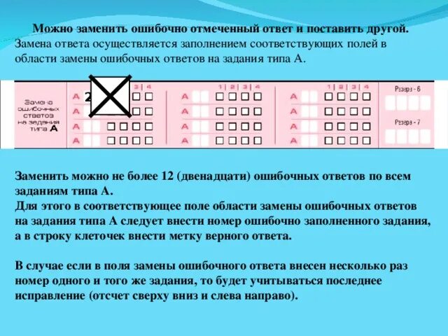 В случаях ответ был неверным. Заполнение бланка замена ошибочных ответов. бланки огэ замена ошибочных ответов. замена ошибочных ответов в бланке огэ по математике. замена ошибочных ответов в бланке огэ 2025.