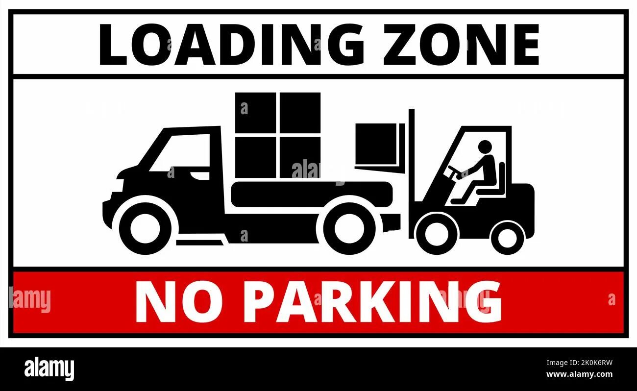 Loading zone. Area vector. loading area key.