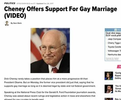 The first of the 4 to advocate for gay and lesbian marriage equality was Di...