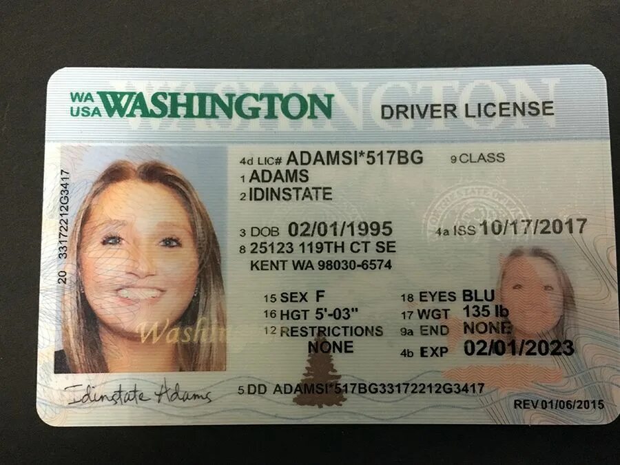 License us. Washington State Driver License. Driver License USA real.