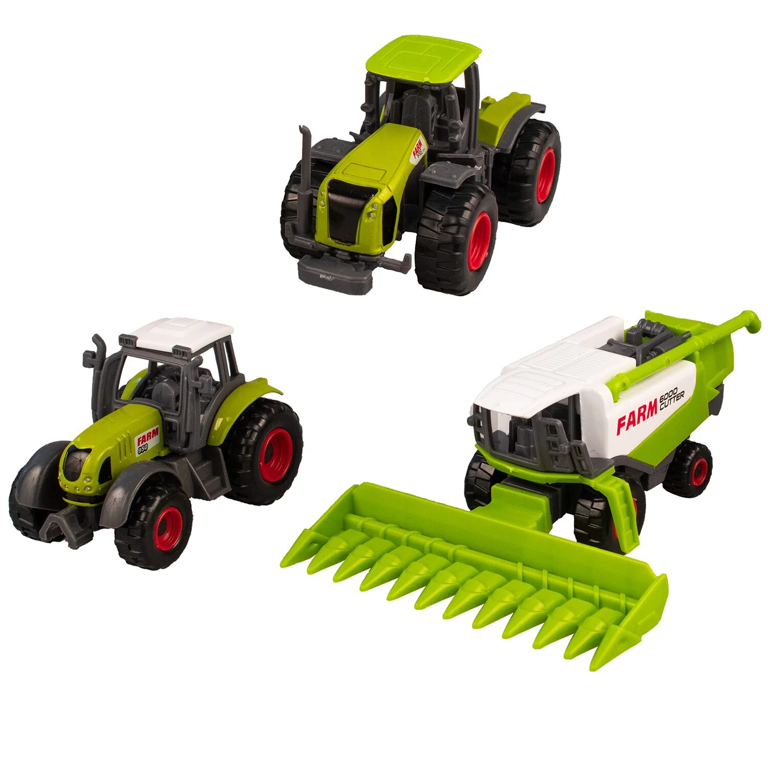 Набор металл. Тракторов 3 шт, арт. Sq82013-2. Трактор игрушка. Трактора маленькие игрушки. Маленький игрушечный трактор.