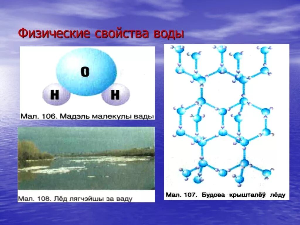 Химические основы воды