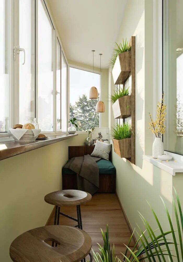 Маленький узкий балкон. Интерьер балкона. Обустройство балкона. Красивый балкон. Интерьер балкона.