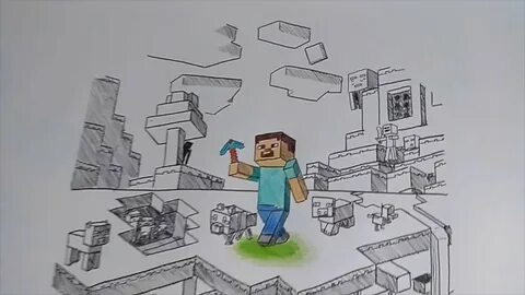 Нарисовать мир майнкрафта