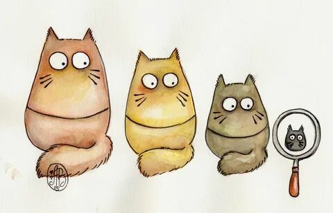 Нарисовать прикольных котиков