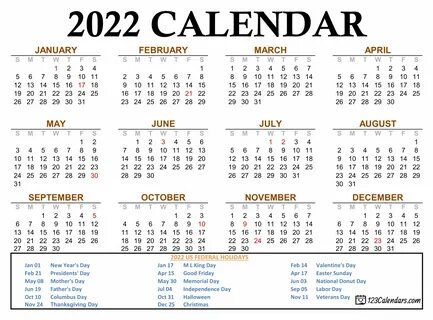 Календарь 2022 по месяцам