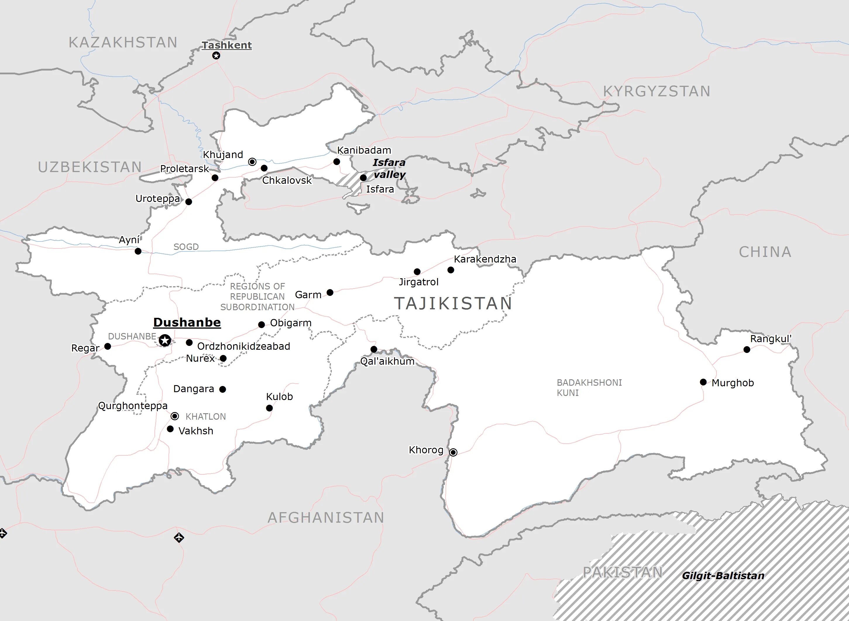 Политическая карта Таджикистана. Таджикистан на карте. Карта Хуросон Таджикистан. Таджикистан карта географическая.