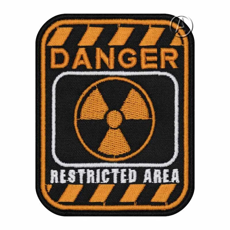 Dangerous area. Шеврон радиация. Нашивка radiation. Патч радиация. Патч сталкер.