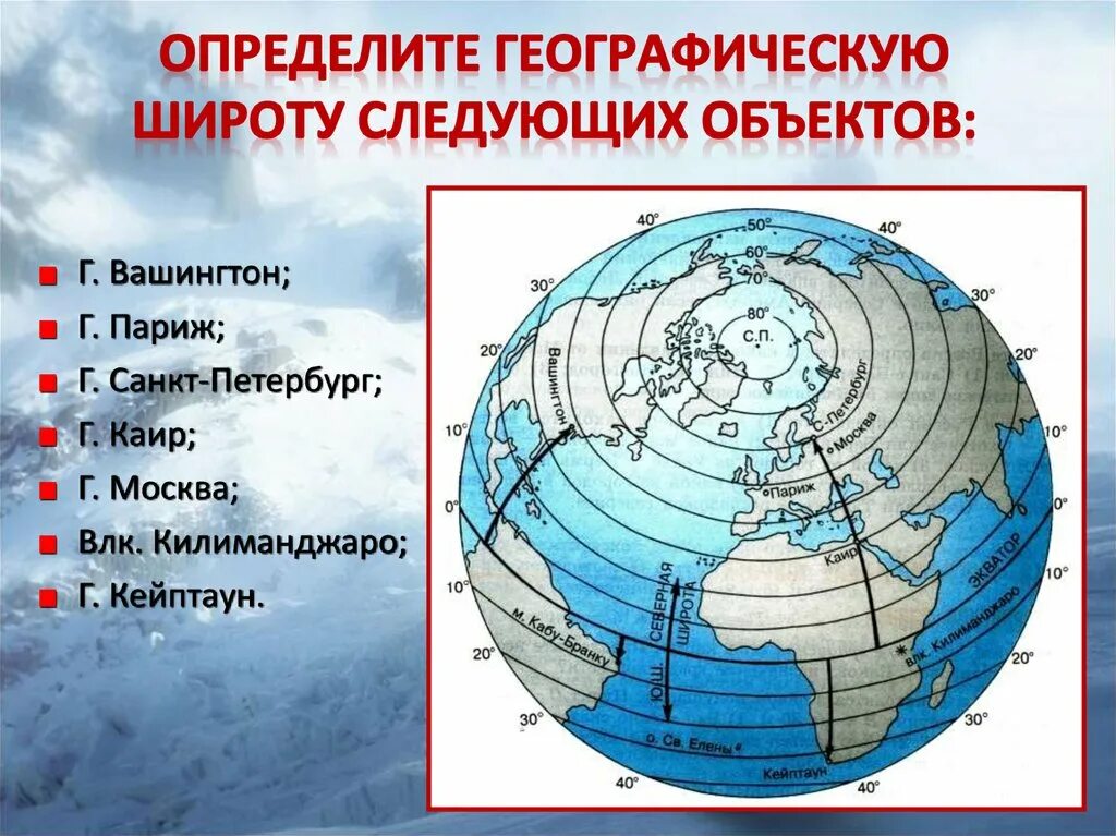 Широта парижа в градусах