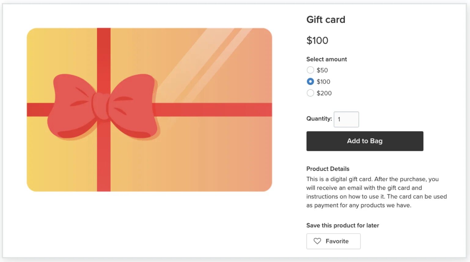 Card amount