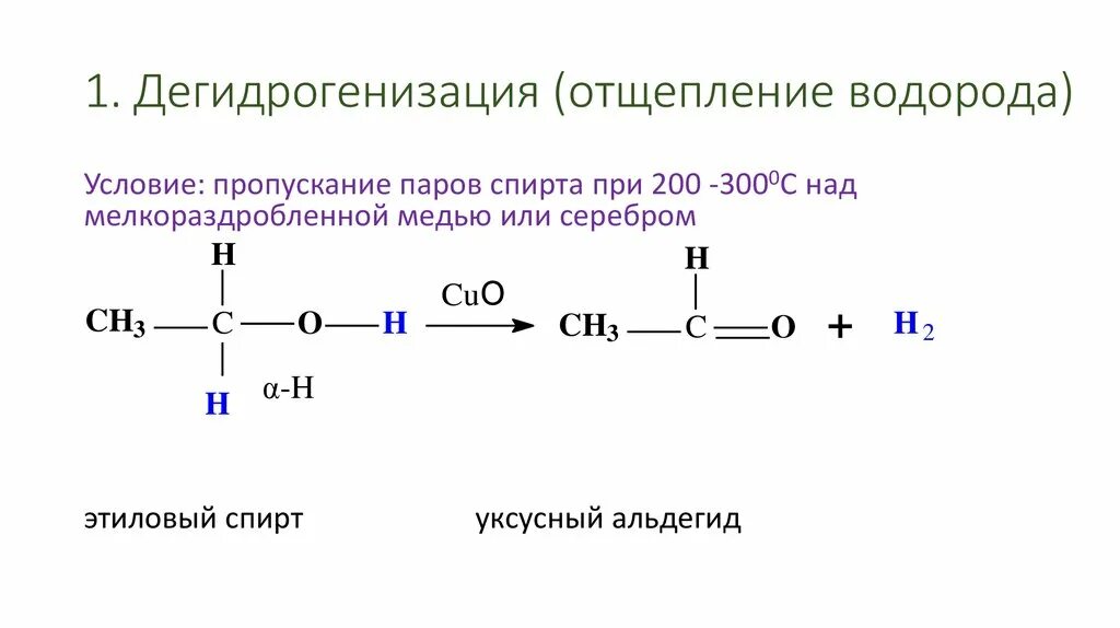 Дегидрогенизация. Реакция дегидрогенизации. Этанол отщепление водорода. Дегидрогенизация первичных спиртов.