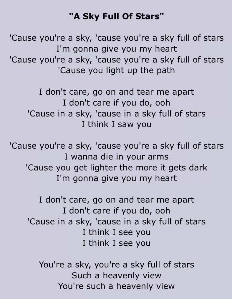 A Sky Full of Stars текст. Coldplay a Sky Full. Coldplay a Sky Full of Stars текст. Sky Full текст. Мысли звезды текст