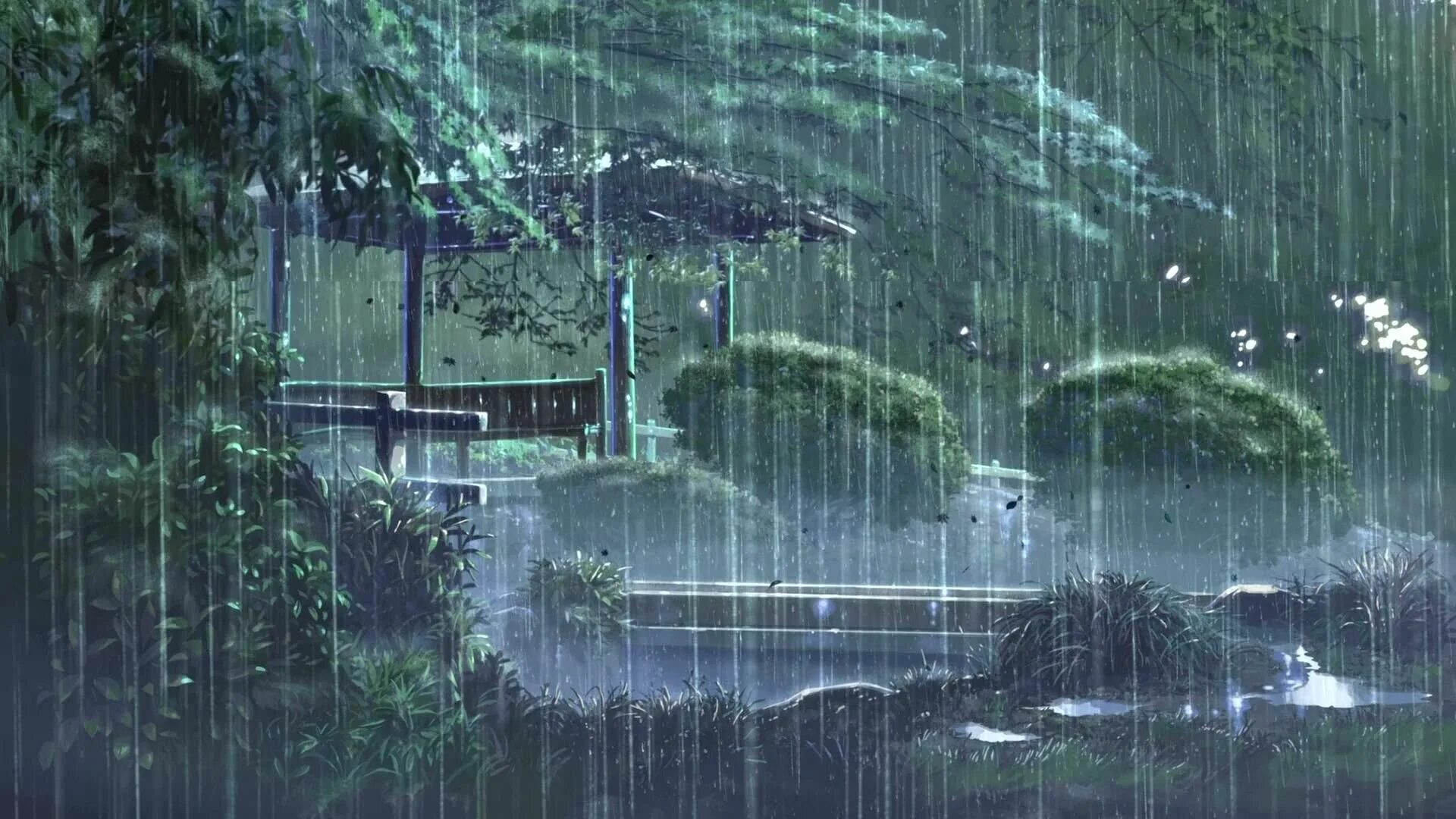 Raining rivers. Макото Синкай сад изящных слов. Makoto Shinkai сад изящных слов.