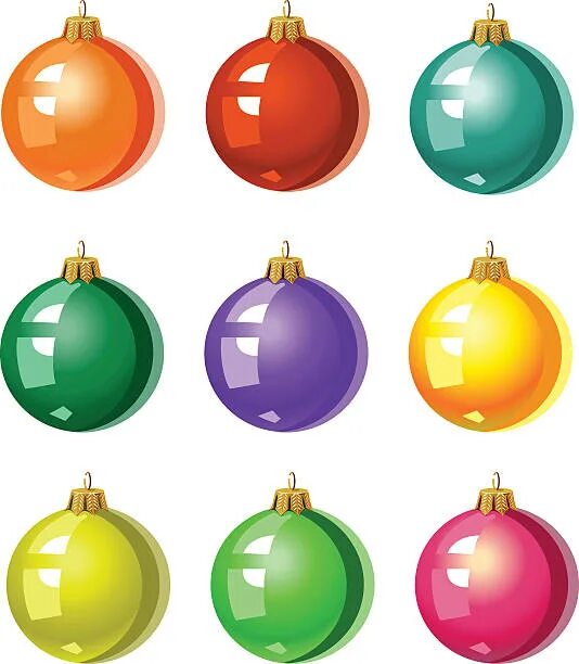Chritmas balls full color stock illustration. Illustration of decorations - 8080