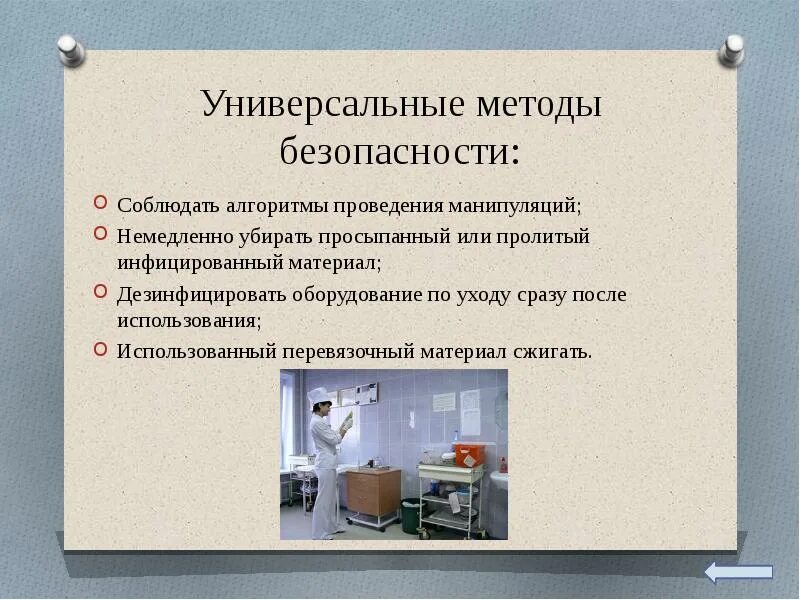 Алгоритм выполнения медицинских манипуляций