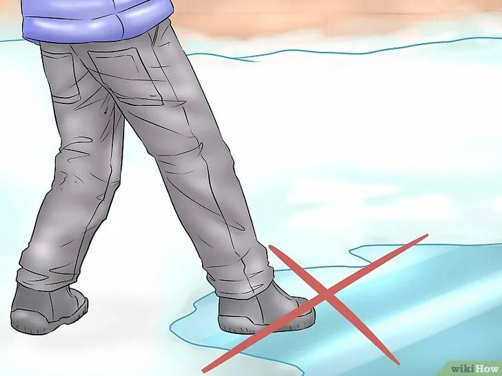 Ноги на льду. Опасность хождения по тонкому льду. Не ходить по льду. Нельзя ходить по льду.