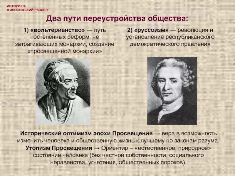 Социальное переустройство. Исторический оптимизм это в философии. Пути переустройства общества. 2 Разделения философии. Исторический оптимизм представители.