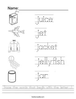 J write the words