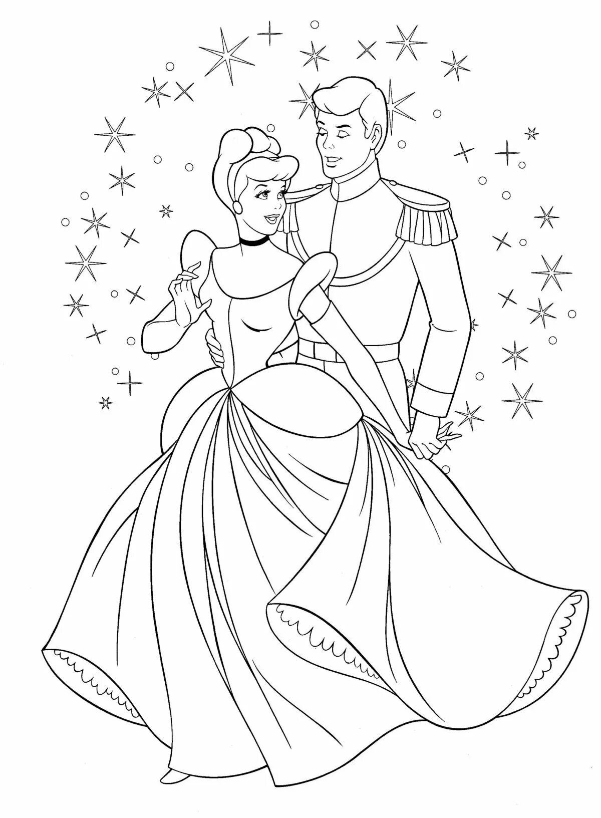 Раскраска Дисней Золушка принц. Раскраска принцесса Золушка с принцем. Золушка с принцем раскраска. Рисунок Золушки для срисовки. Нарисовать карандашом бал