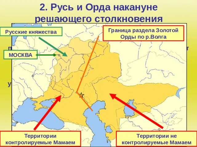 6 русь и орда. Русь и Орда накануне решающего столкновения. Территория золотой орды. Русские княжества и Золотая Орда. Взаимоотношения русских земель и княжеств с золотой ордой.