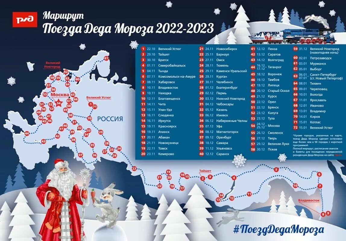 Расписание поездов на декабрь 2025 года