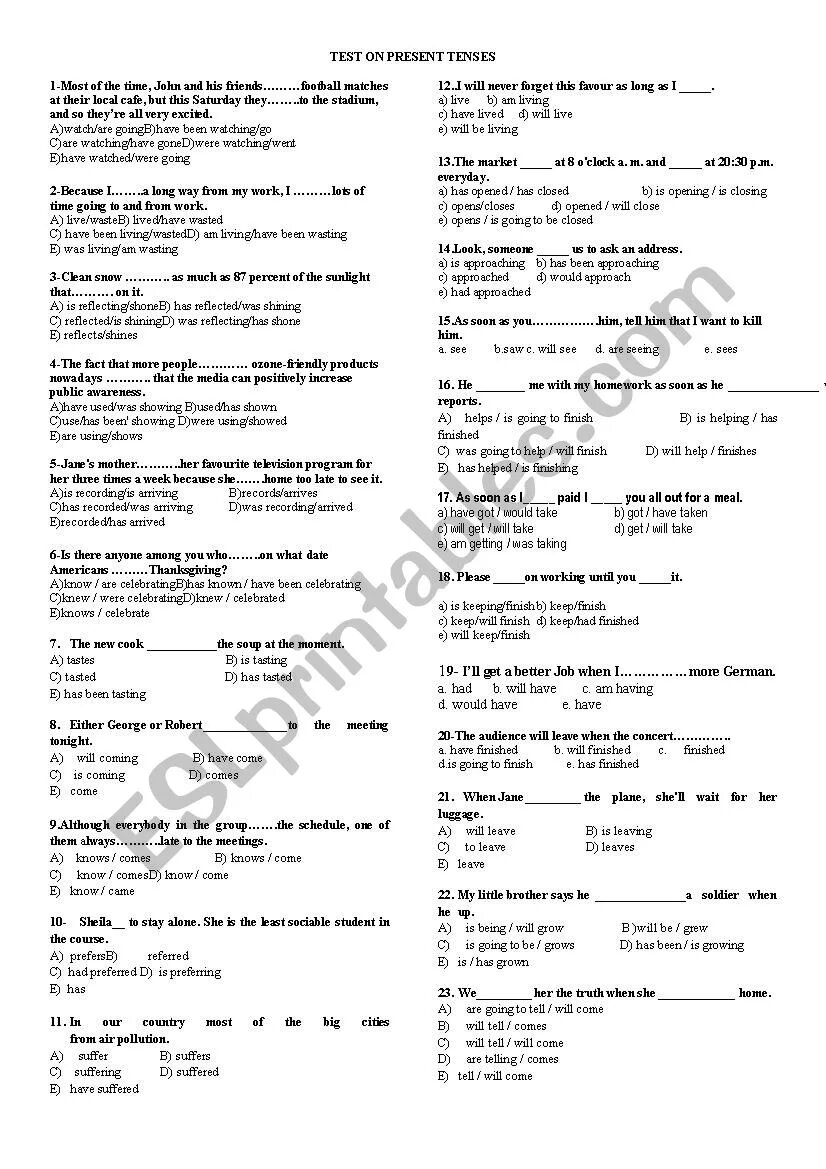 Present Tenses тест. Test a Tenses present ответы. Проверочная работа present Tenses. Present Tenses ответы. Test 2 past tenses