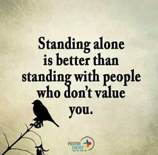 Standing alone